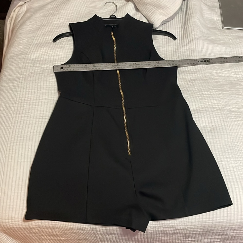 Guess Black one piece shorts with Gold Zipper